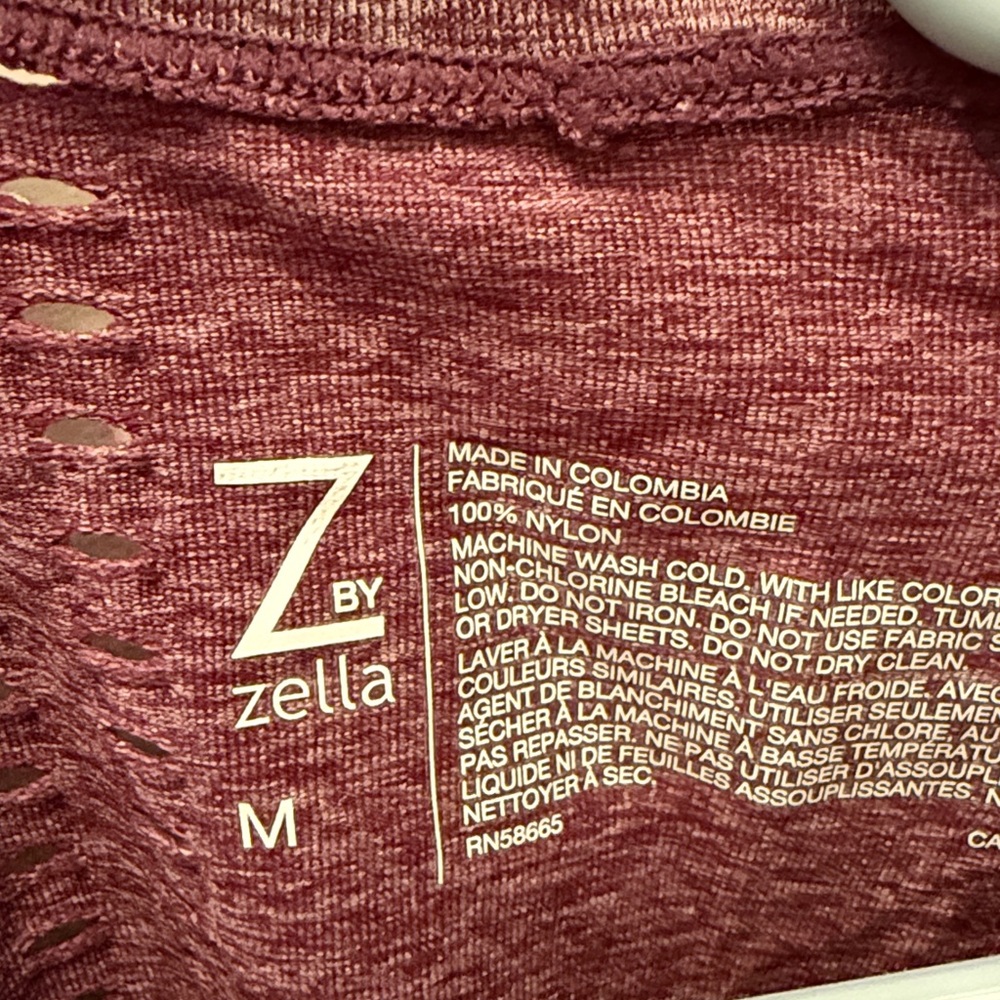 Zella Burgundy Activewear Top